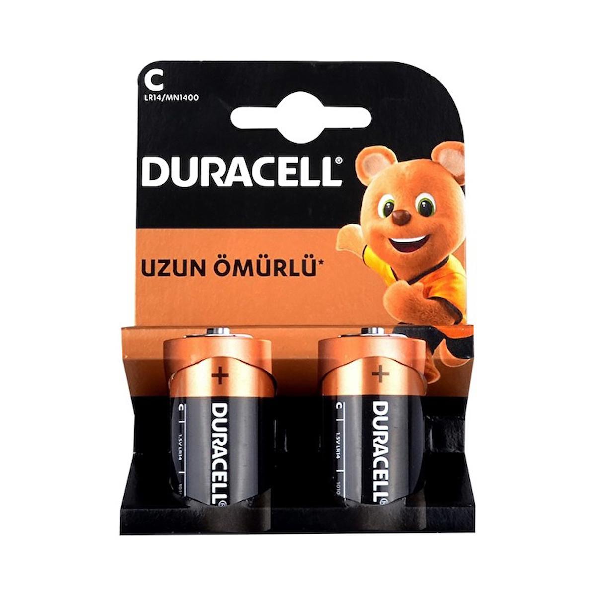 Duracell LR14/MN1400 Alkalin C / Orta Pil 2'li