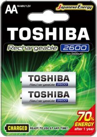 Toshiba 1.2 V 2600 mAh Ni-Mh AA / Kalem Şarjlı Pil 2'li