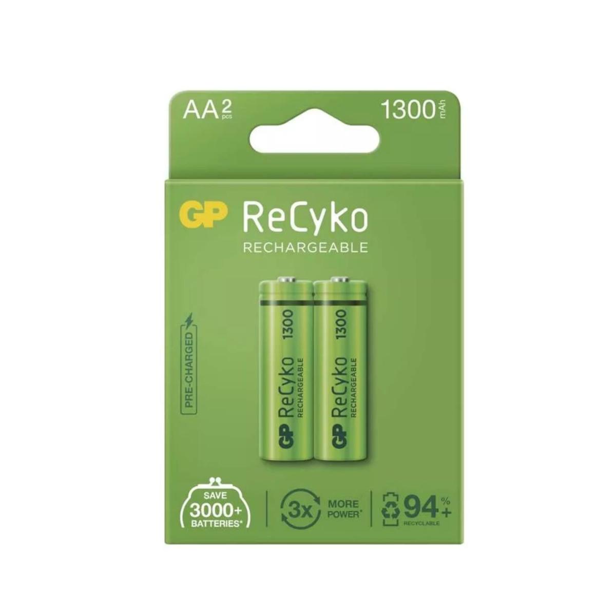 Gp Recyko 1.2 V 1300 mAh Ni-Mh AA / Kalem Şarjlı Pil 2'li