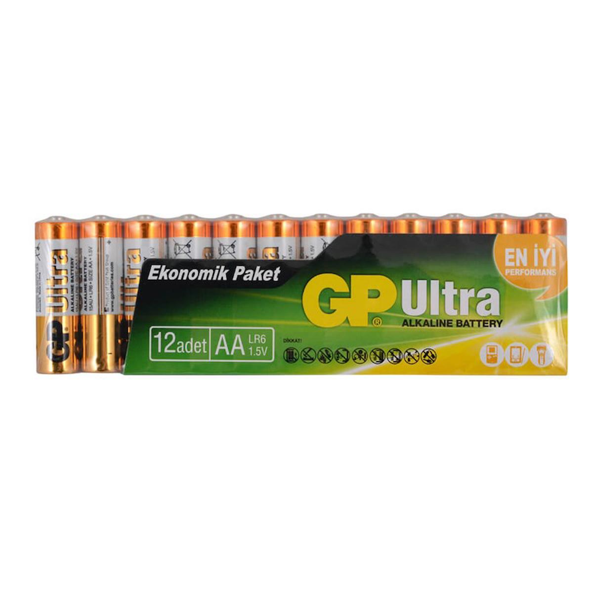 Gp LR6 1.5 V Alkalin AA / Kalem Pil 12'li