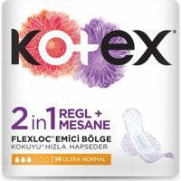 Kotex 2 in 1 Regl İnce 14'lü Hijyenik Ped 1 Adet