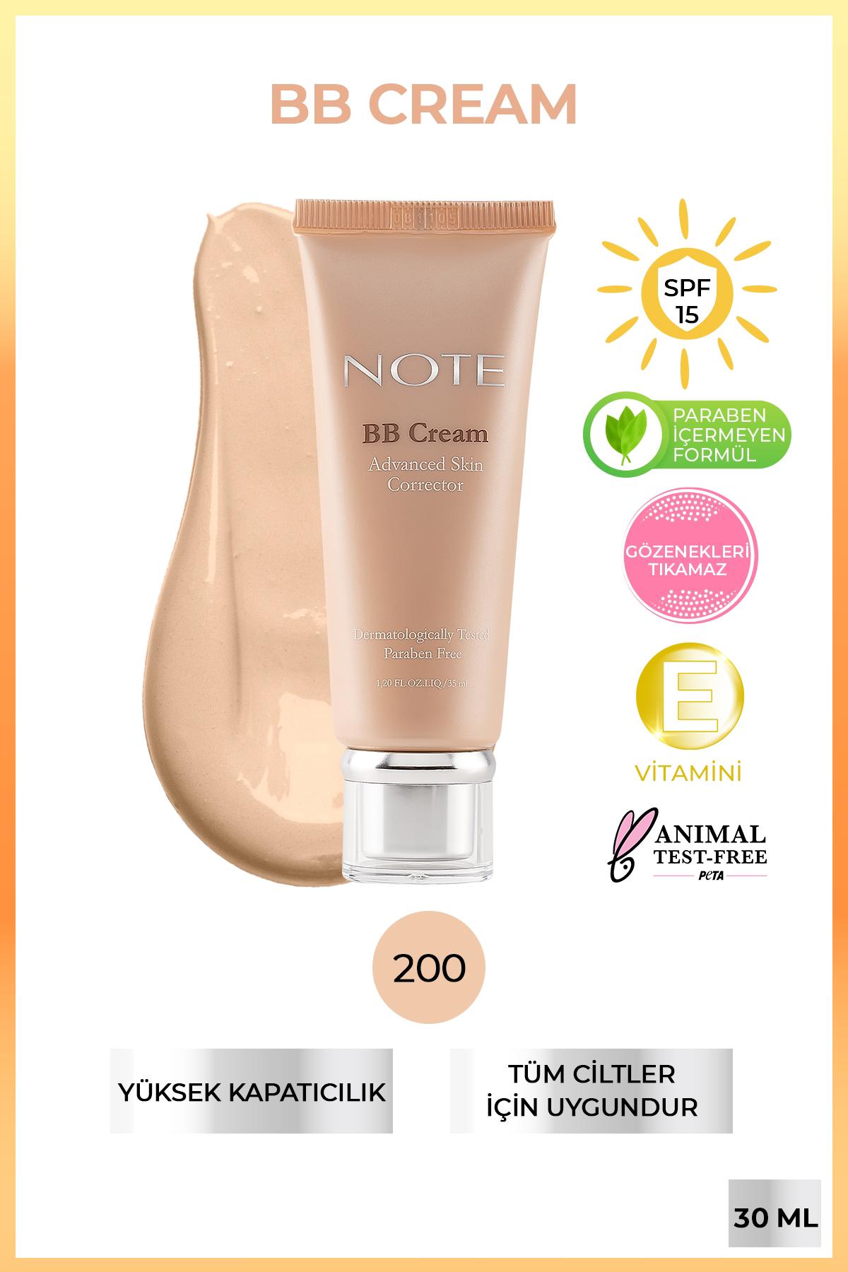 Note Cosmetique No:200 Soft Ivory Tüm Ciltler İçin BB Krem Koyu Ton