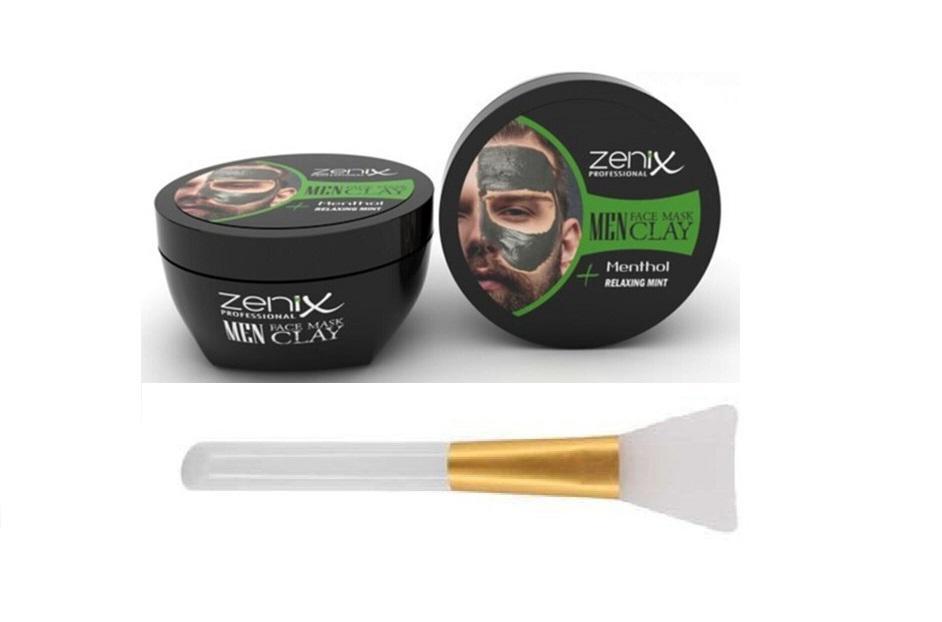 Zenix Men Face Clay Mentol Killi Soyulabilir Yüz Maskesi 350 ml + Maske Fırçası