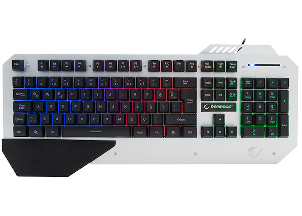 Everest KB-R04 Türkçe 104 Tuşlu Kablolu Beyaz Gaming Klavye