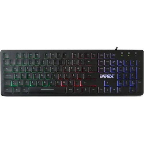 Everest KB-120 Türkçe Q 104 Tuşlu Blue Switch Kablolu Siyah Gaming Klavye