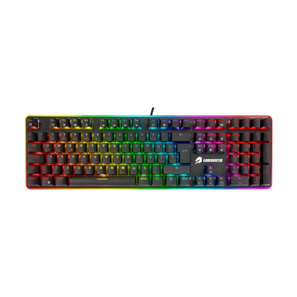 GameBooster G918 Türkçe RGB 104 Tuşlu Kablolu Beyaz Mekanik Klavye