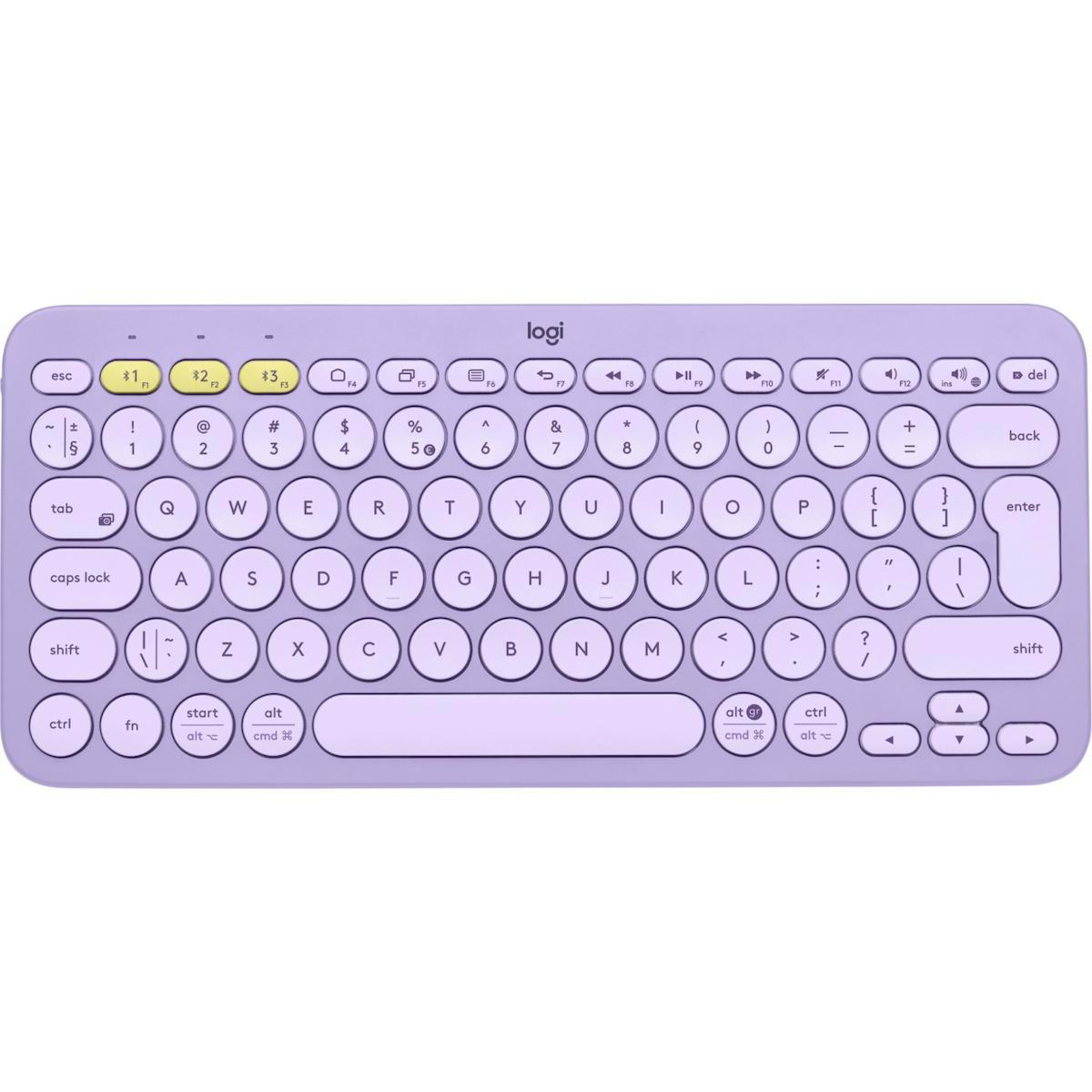 Logitech K380 Türkçe Q 61 Tuşlu Blue Switch Kablosuz Lila Mekanik Klavye