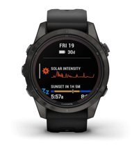 Garmin Fenix 7S Pro Sapphire Su Geçirmez 42 mm Silikon Kordon Yuvarlak Erkek Akıllı Saat Karbon Gri