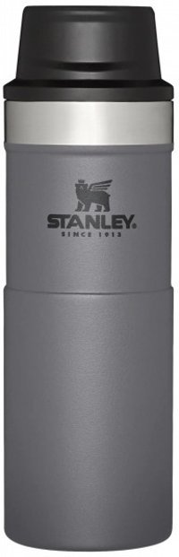 Stanley Klasik Trigger-Action Paslanmaz Çelik 470 ml Bardak Termos Gri