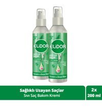 Elidor Sağlıklı Uzayan Saçlar Onarıcı Besleyici Argan Yağı Arjinin Biotin Kadın Saç Kremi 2 x 200 ml