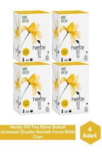 Herby Fit Ananaslı - Elma Sirkeli Bitki Çayı 4 x 80 adet 2 gr