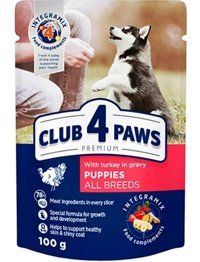 Club 4 Paws Premıum Hindili Yaş Köpek Maması 100 gr 6'lı