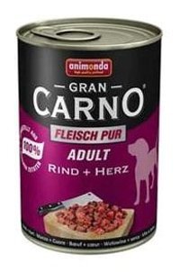 Animonda Gran Carno Sığır Etli-Yürek Yetişkin Yaş Köpek Maması 400 gr