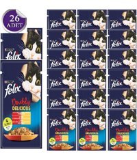 Felix Kanat-Sığır Eti Yetişkin Yaş Kedi Maması 26x85 gr