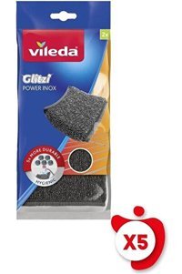 Vileda Glitzi Power Inox Bulaşık Süngeri 5x2'li