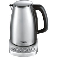 Vestel S3000 Çelik 1.7 lt 2200 W Işıklı Modern Gri Kettle