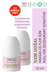 Incia Sensetive Skin Roll-On Kadın Deodorant 2x50 ml