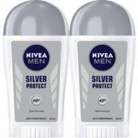 Nivea Silver Protect Stick Erkek Deodorant 2x40 ml