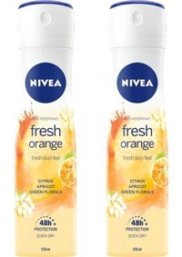 Nivea Fresh Orange Sprey Kadın Deodorant 2x150 ml