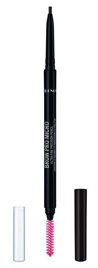 Rimmel London Brow Pro Dark Asansörlü Çift Taraflı İnce Uçlu Kaş Kalemi Siyah