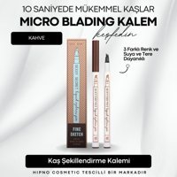 Hipno Cosmetic Brown Suya Dayanıklı Asansörsüz Mikro Kaş Kalemi Kahve