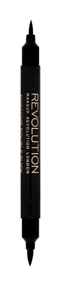 Revolution Double Flick Çift Taraflı Mat Siyah İnce Uçlu Likit Eyeliner