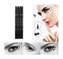 Mst Cosmetic Yıldız Baskılı Çift Taraflı Mat Siyah İnce Uçlu Kalem Eyeliner