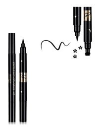 Rose Çiçek Baskı Çift Taraflı Mat Siyah İnce Uçlu Kalem Eyeliner