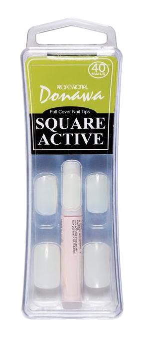 Donawa Cw-04 Square Active Naturel 40'lı Oval Beyaz Takma Tırnak