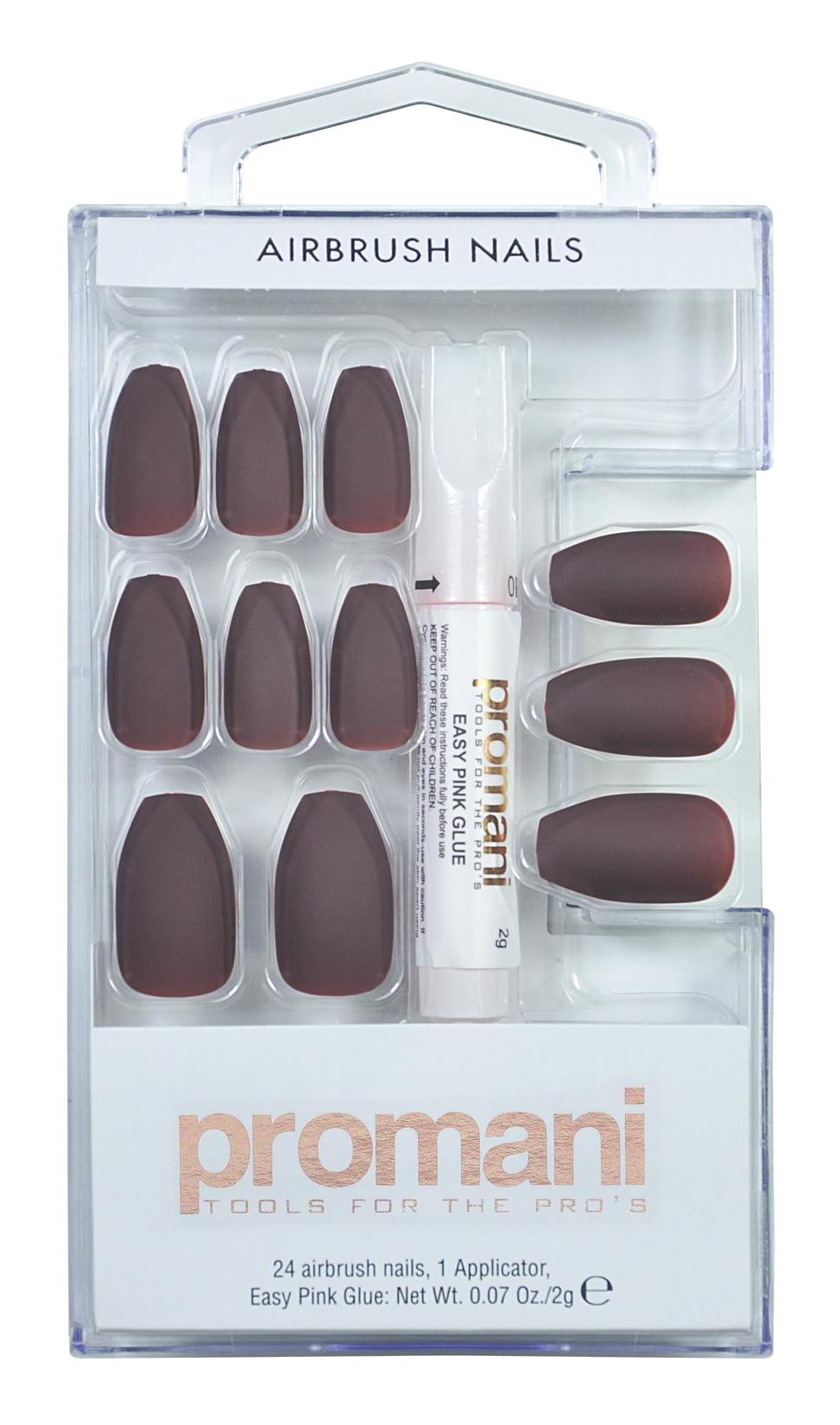 Promani PR-5018 Mat 24'lü Oval Bordo Takma Tırnak