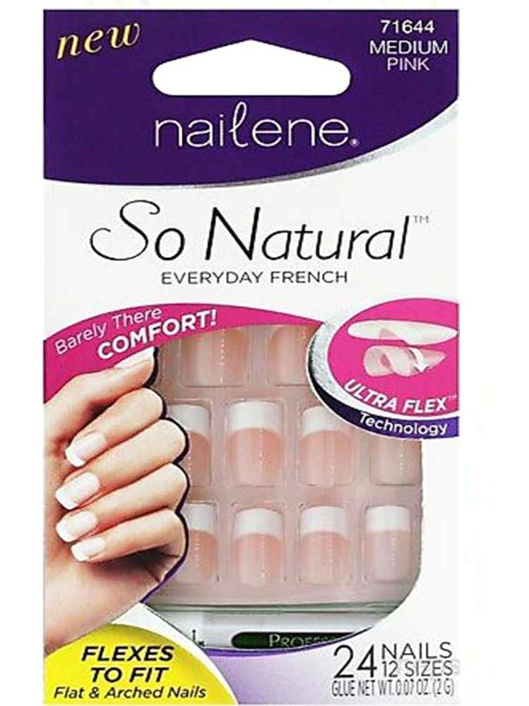 Nailene So Natural 71643 French 24'lü Kare Şeffaf Takma Tırnak