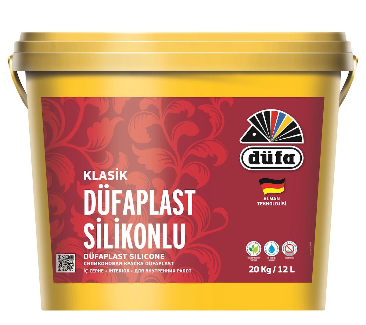 Düfa Düfaplast Silikonlu Mat İç Cephe Boyası 12 lt Puslu Gri