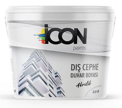 İcon Paints Dış Cephe Boyası 2.5 lt Beyaz