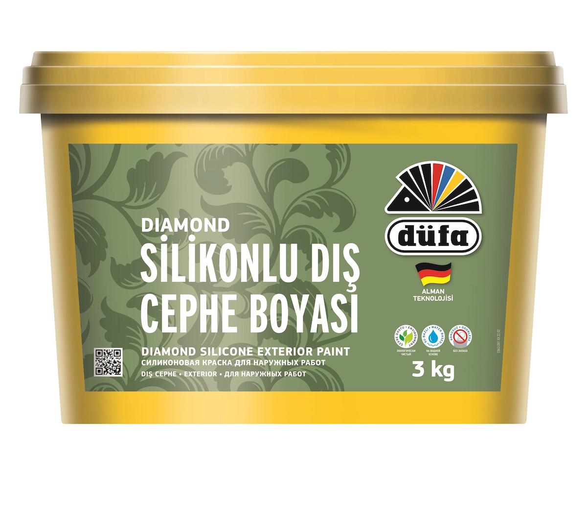 Düfa Diamond Silikonlu Dış Cephe Boyası 3 kg Beyaz