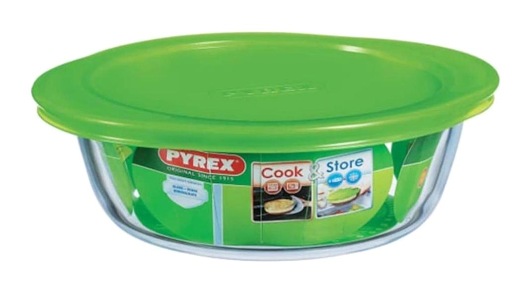 Pyrex 2 Parça Yuvarlak Cam Saklama Kabı 2.3 lt