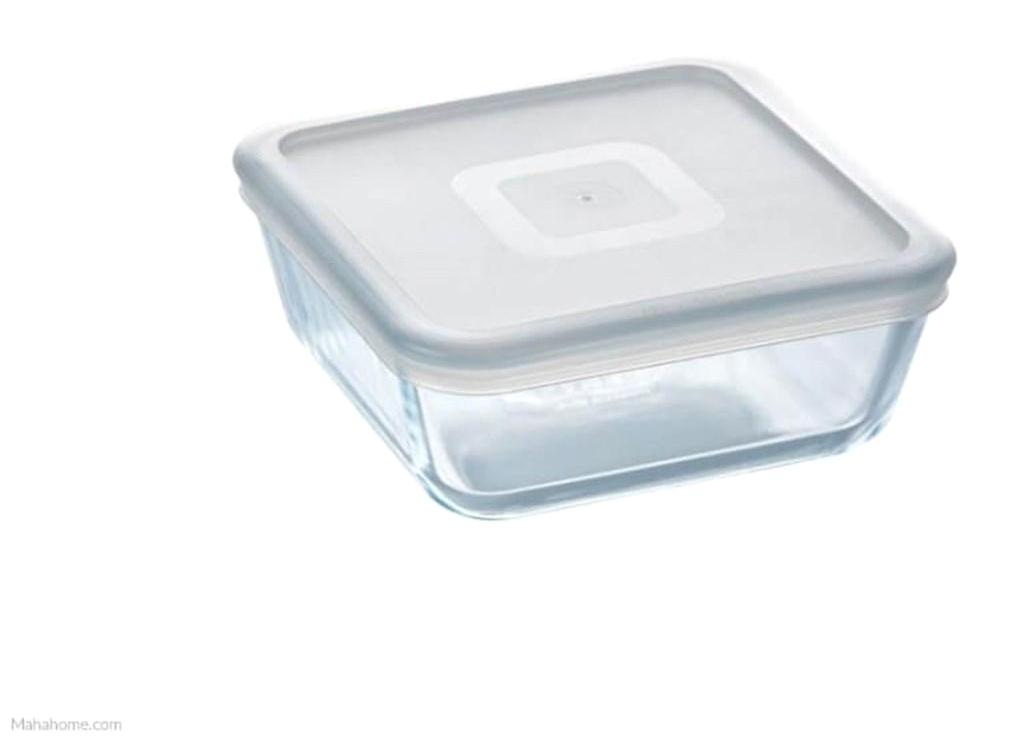 Pyrex 2 Parça Kare Cam Saklama Kabı 850 ml