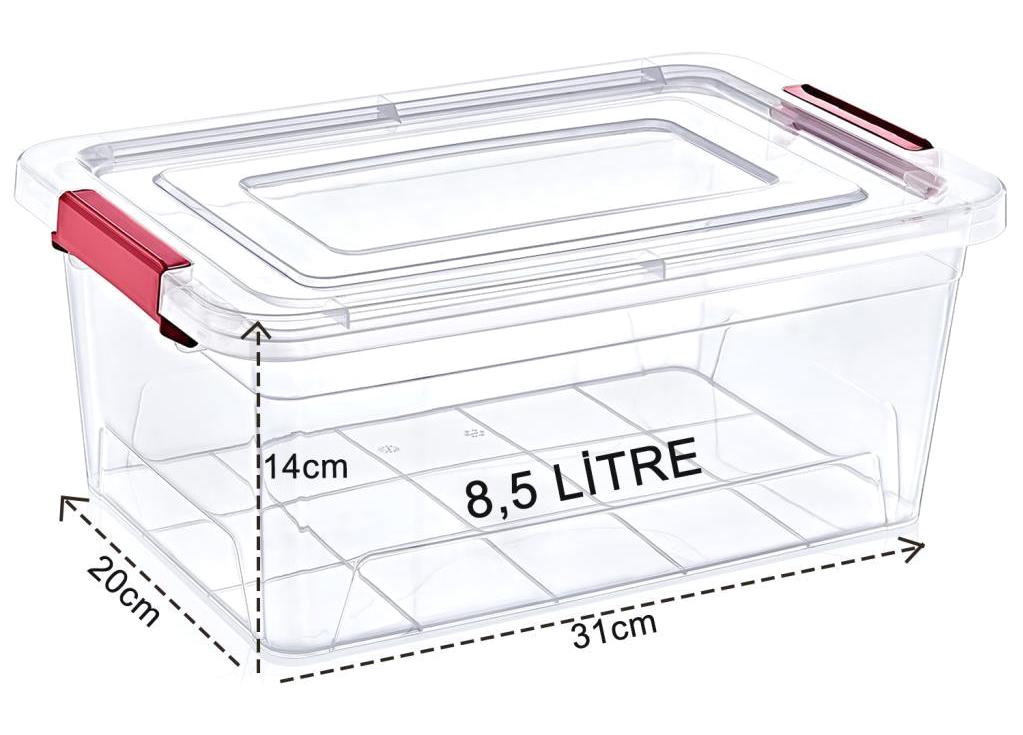 Smartware 2 Parça Dikdörtgen Plastik Saklama Kabı 8.5 lt