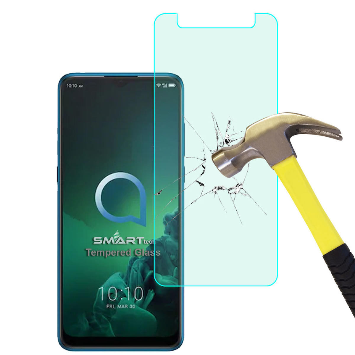 Smart Tech Alcatel 3X Kırılmaz Temperli Cam Parlak Ekran Koruyucu