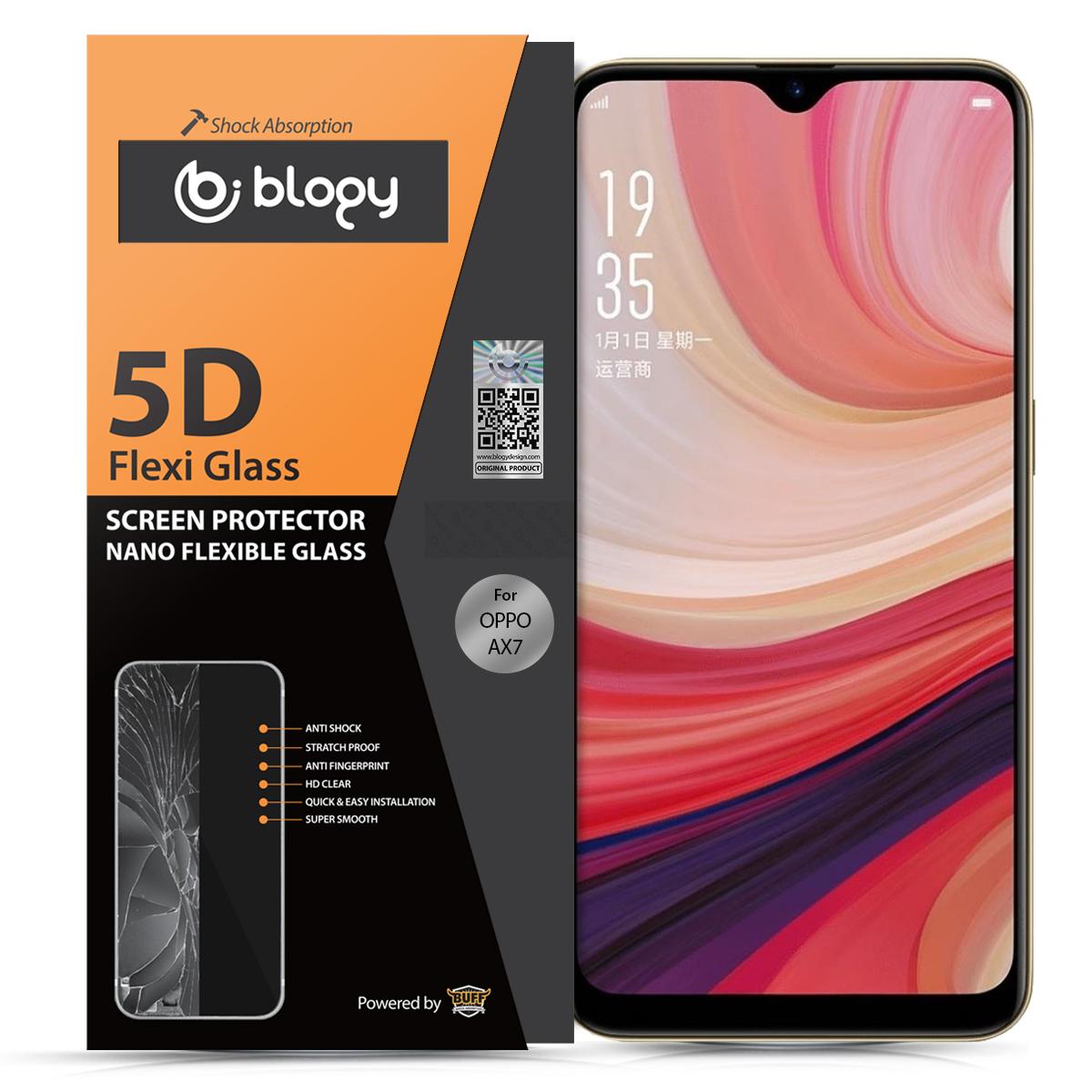 Blogy Oppo AX7 Silikon Parlak Ekran Koruyucu