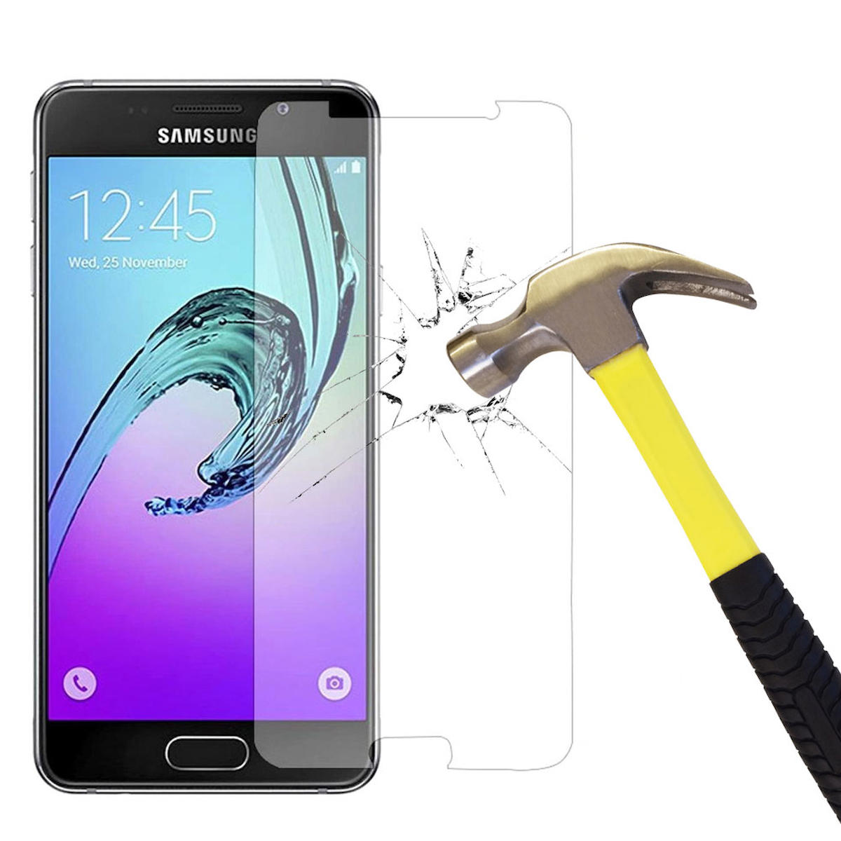 Smart Tech Samsung Galaxy A5 2016 Kırılmaz Temperli Cam Parlak Ekran Koruyucu