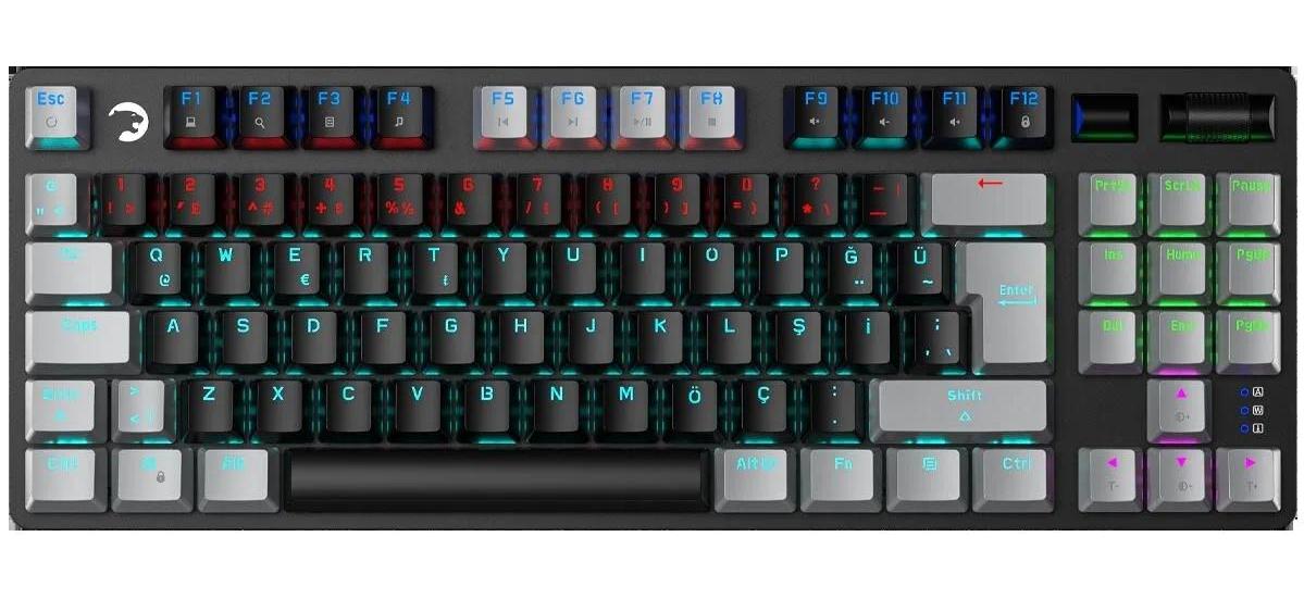 Gamepower Eva 5 60M Türkçe Q Blue Switch Siyah Mekanik Gaming Klavye