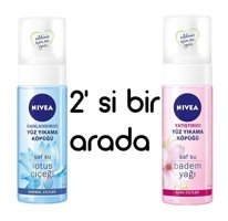 Nivea Canlandırıcı Normal Ciltler İçin Yüz Yıkama Köpüğü 150 ml + Nivea Yatıştırıcı Kuru Ciltler İçin Yüz Yıkama Köpüğü 150 ml