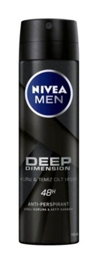 Nivea Deep Pudralı Ter Önleyici Antiperspirant Sprey Erkek Deodorant 2x150 ml