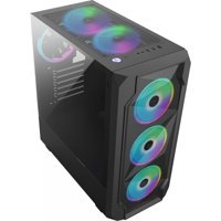 Gameforce Cold 4X120MM RGB Mesh Sıvı Soğutmalı 6 Fanlı Siyah Dikey Kullanım Mid Tower Oyuncu Bilgisayar Kasası