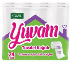 Komili Yuvam 2 Katlı 24'lü Rulo Tuvalet Kağıdı