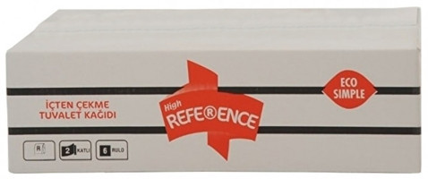 Reference Eco Simple 2 Katlı İçten Çekmeli 6'lı Rulo Tuvalet Kağıdı