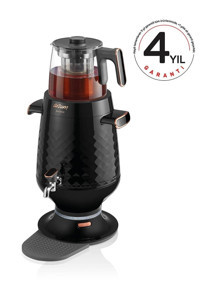 Arzum AR3083 - B Cam Demlikli 2200 W Plastik Gövdeli Siyah Çay Makinesi