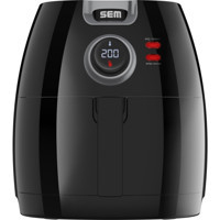 Sem Aircook SC301 Airfryer 5 lt Tek Hazneli Izgara Yapan Led Ekranlı Yağsız Sıcak Hava Fritözü Siyah