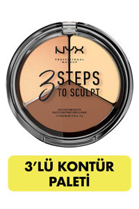 Nyx Professional Makeup 3 Steps To Sculpt Face Sculpting Light Krem Kontür Paleti