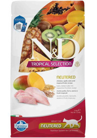 N&d Tropical Selection Tavuklu Kısırlaştırılmış Yetişkin Kuru Kedi Maması 1.5 kg